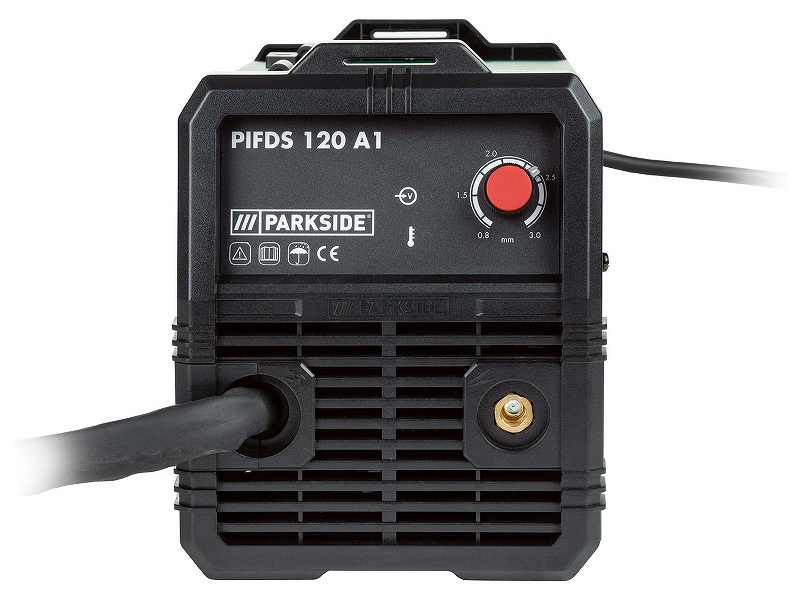 Parkside invertní svářečka na trubičkový drát PFDS 120 A1 ovládání