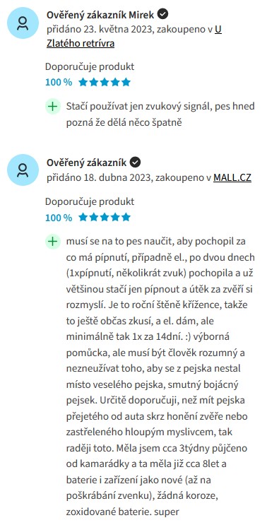 Recenze a zkušenosti s elektrickým obojkem Dogtrace d-control 400