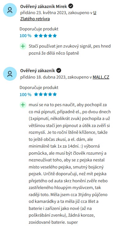 Recenze a zkušenosti s elektrickým obojkem Dogtrace d-control 400