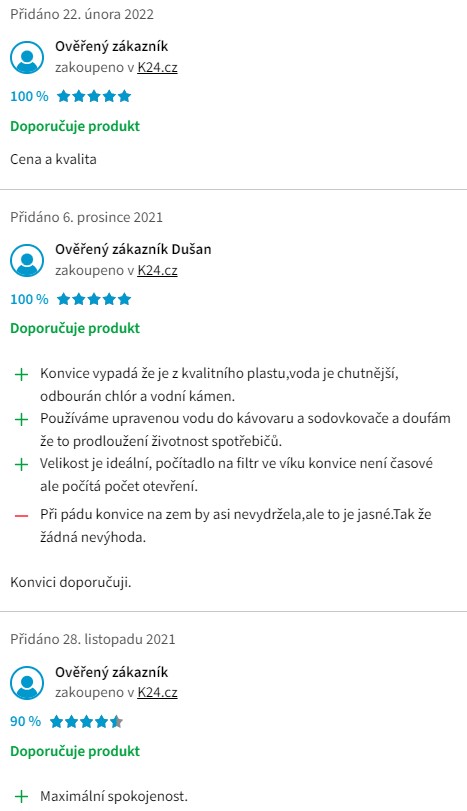 Recenze a zkušenosti s filtrační konvicí Aquaphor Provance