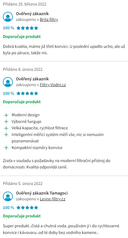 Recenze a zkušenosti s filtrační konvicí Brita Elemaris Meter XL