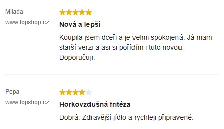 Recenze a zkušenosti s horkovzdušnou fritézou Delimano Touch na Topshop