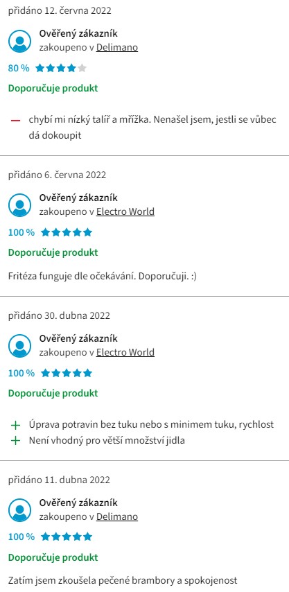 Recenze a zkušenosti s horkovzdušnou fritézou Delimano Touch