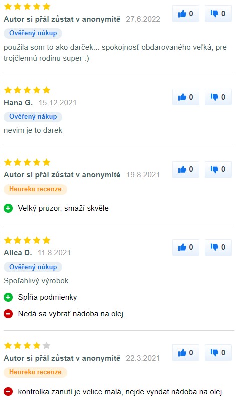 Recenze a zkušenosti s horkovzdušnou fritézou Tefal FF203130 na Mall