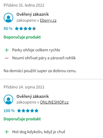 Recenze a zkušenosti s hotdogovačem Orava HM-01