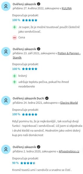 Recenze a zkušenosti s toustovačem KitchenAid Artisan 5KMT2204