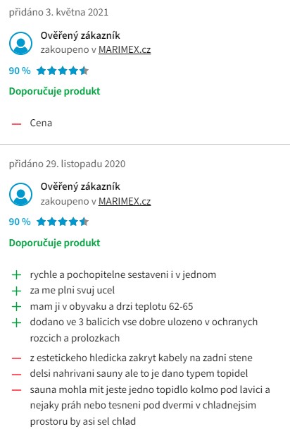 Recenze a zkušenosti s infrasaunou Marimex Elegant 3001 L