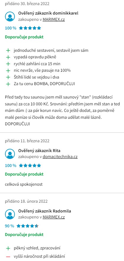 Recenze a zkušenosti s infrasaunou Marimex Smart 1001 M