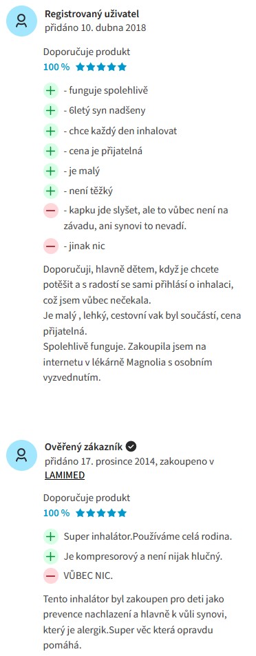 Recenze a zkušenosti s inhalátorem Omron C801KD