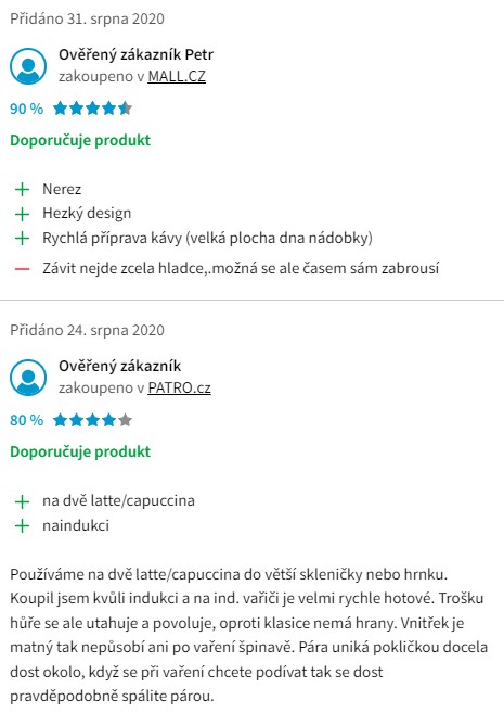 Recenze a zkušenosti s moka kávovarem Pezzetti Steelexpress 4