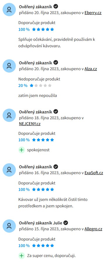Recenze a zkušenosti s odvápňovačem kávovaru DeLonghi EcoDecalk DLSC500
