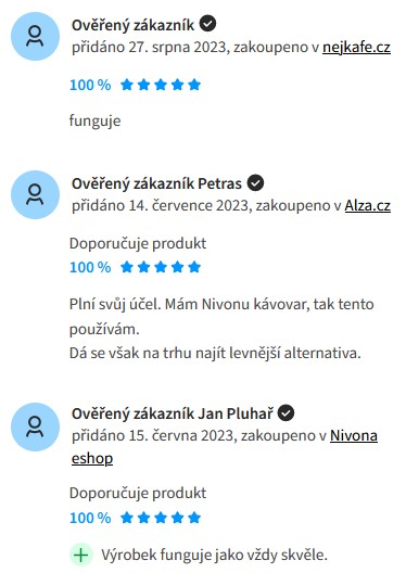 Recenze a zkušenosti s odvápňovačem kávovaru Nivona NIRK 703