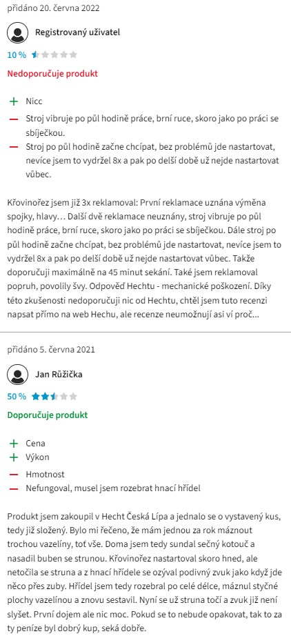 Recenze a zkušenosti s křovinořezem Hecht 152 BTS