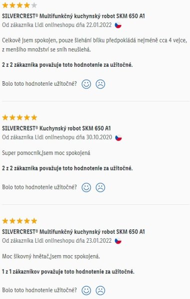 Recenze a zkušenosti s kuchyňským robotem Silvercrest SKM 650 A1