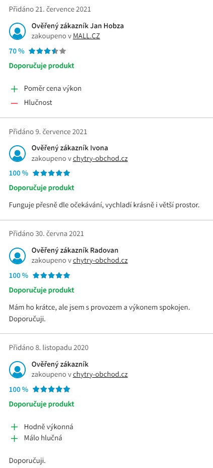 Recenze a zkušenosti s mobilní klimatizací Sencor SAC MT1230C