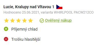 Recenze a zkušenosti s mobilní klimatizací Whirlpool PACW212CO na Alze