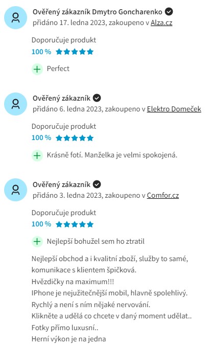 Recenze a zkušenosti s mobilním telefonem Apple iPhone 13