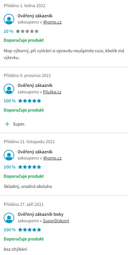 Recenze a zkušenosti s mopem Vileda Spin & Clean