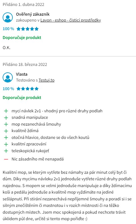 Recenze a zkušenosti s mopem Vileda Ultramat XL Turbo