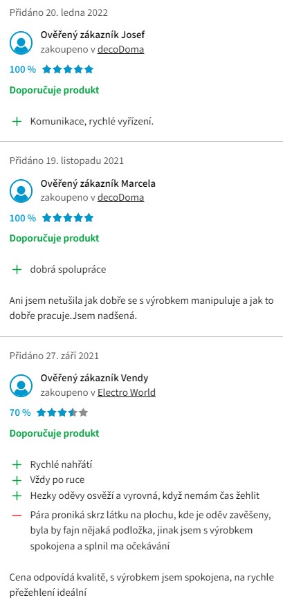 Recenze a zkušenosti s napařovačem oděvů Orava Steameasy