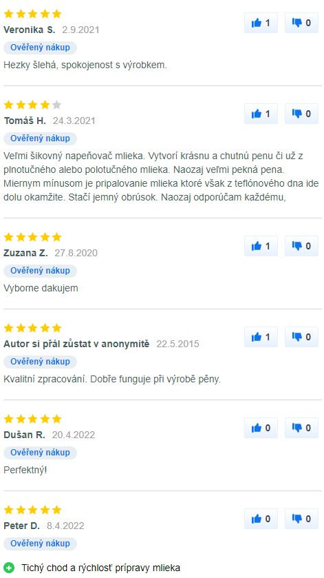 Recenze a zkušenosti s napěňovačem mléka ECG NM 115 na Mall