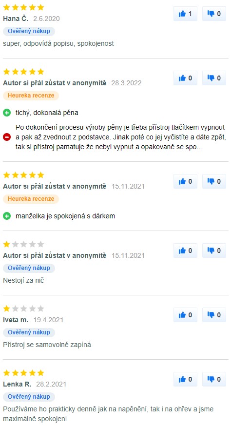 Recenze a zkušenosti s napěňovačem mléka Krups XL100810 na Mall