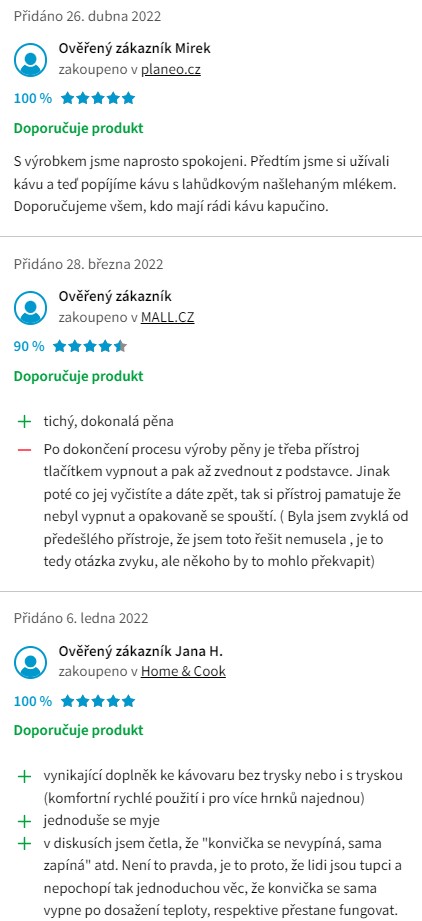 Recenze a zkušenosti s napěňovačem mléka Krups XL100810