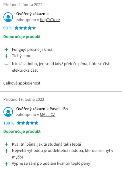 Recenze a zkušenosti s napěňovačem mléka Lauben Milk Frother 550BC