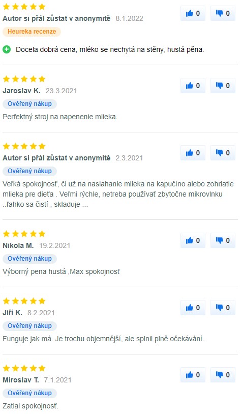 Recenze a zkušenosti s napěňovačem mléka Sencor SMF 2020WH na Mall