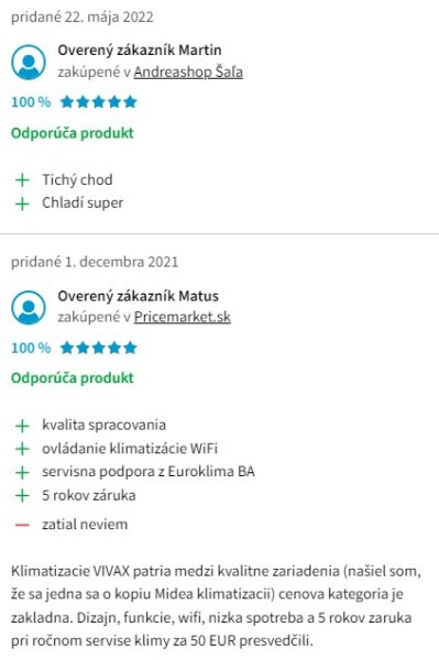 Recenze a zkušenosti s nástěnnou klimatizací Vivax ACP12CH35AEMI