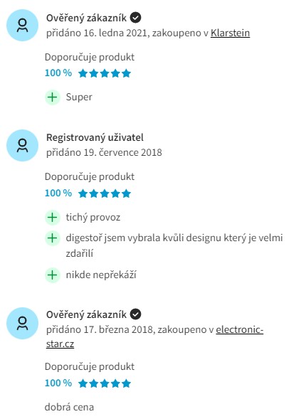 Recenze a zkušenosti s digestoří Klarstein Madonna