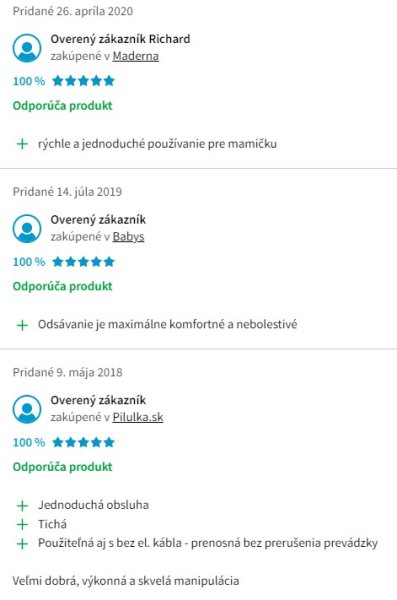 Recenzie a skúsenosti s odsávačkou mlieka Medela Swing