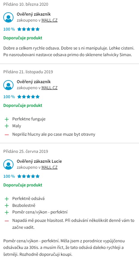 Recenze a zkušenosti s odsávačkou mléka Zopa Comfy