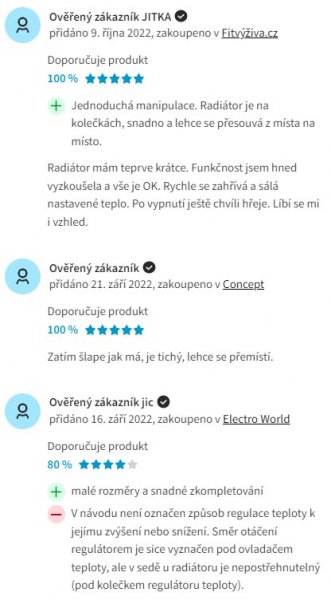 Recenze a zkušenosti s olejovým radiátorem Concept RO3309