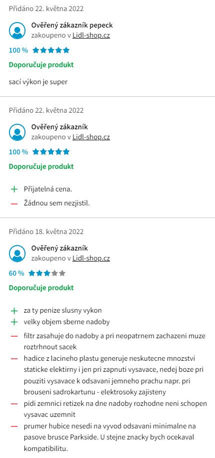 Recenze a zkušenosti s vysavačem Parkside PWD 25 A2