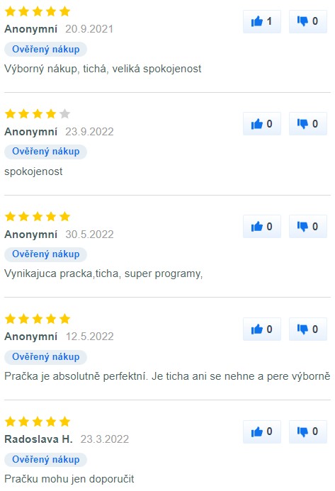 Recenze a zkušenosti s pračkou LG F72J5HY3WE