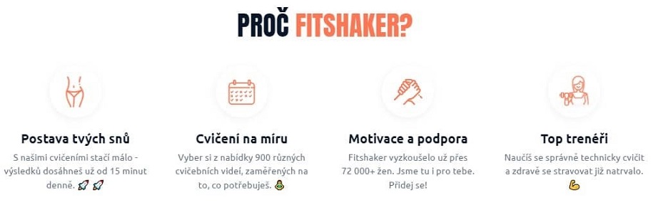 Fitshaker.cz výhody