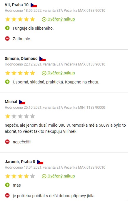 Recenze a zkušenosti s elektrickou pánví ETA 1133 90000 na Alze