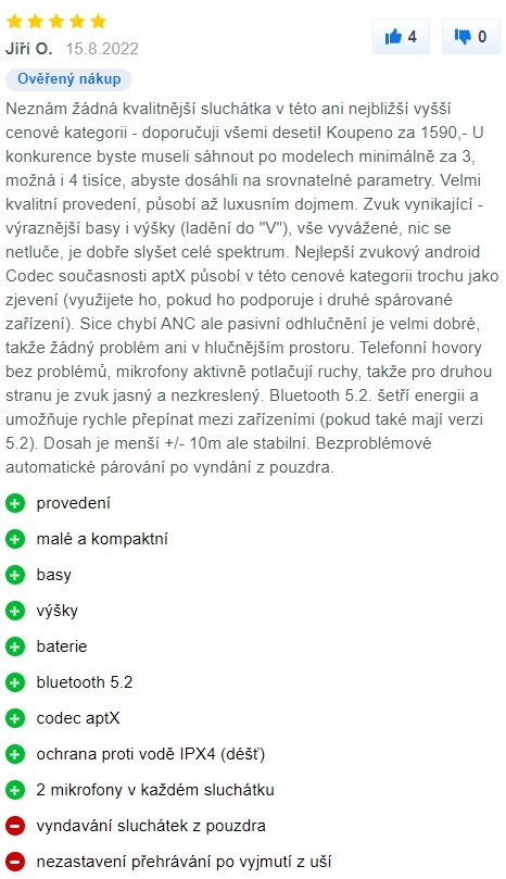 Recenze a zkušenosti se sluchátky Intezze Cliq