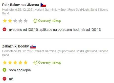 Recenze a zkušenosti se smart hodinkami Garmin Lily Sport na Alze