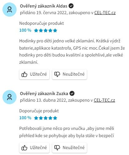 Recenze a zkušenosti se smart hodinkami pro děti CEL-TEC KT17