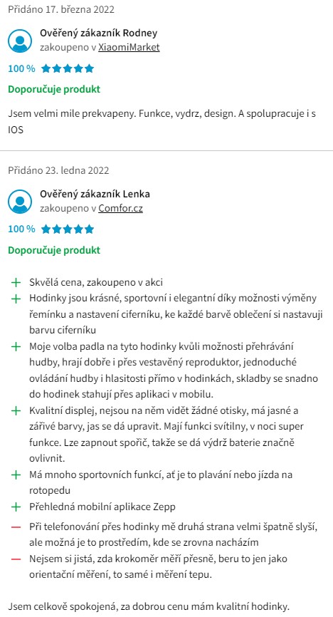 Recenze a zkušenosti se smart hodinkami Amazfit GTS 2