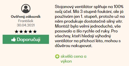 Recenze a zkušenosti se stojanovým ventilátorem Klarstein Windflower