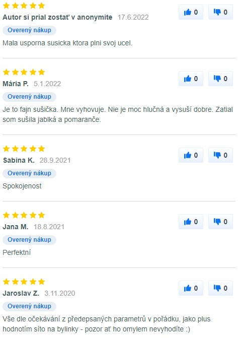 Recenze a zkušenosti se sušičkou ovoce ETA 5301 90000 na Mall