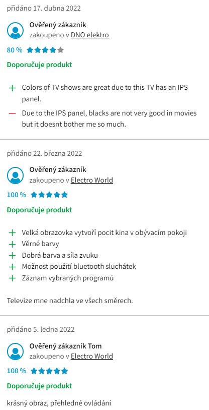 Recenze a zkušenosti s televizorem LG 65UP7500