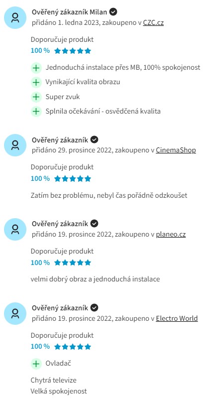 Recenze a zkušenosti s televizorem Samsung QE55QN85B