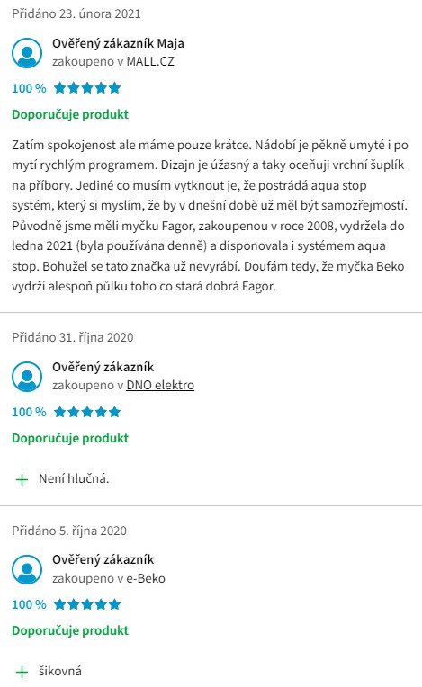 Recenze a zkušenosti s myčkou nádobí Beko DEN48520XAD