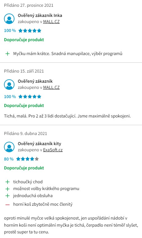 Recenze a zkušenosti s myčkou nádobí Beko DFS26024W