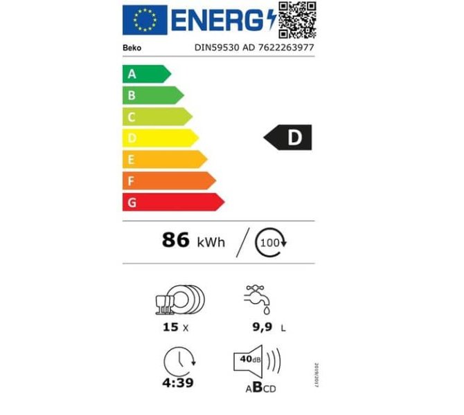 Beko DIN59530AD energetický štítek