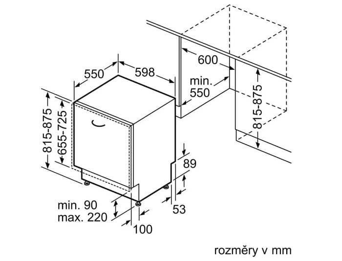 Bosch SMV2ITX22E rozměry